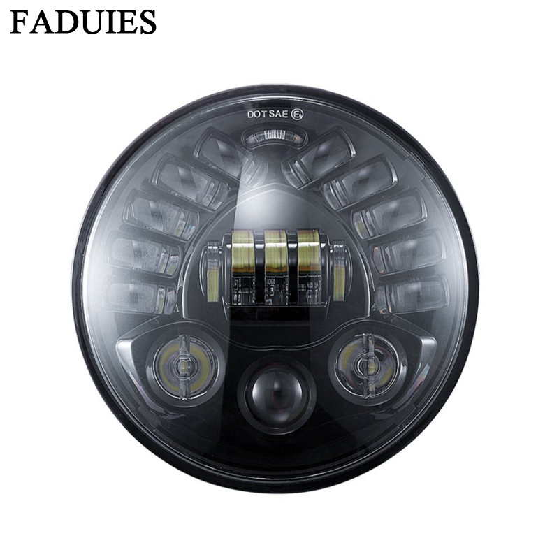 Universal Motorcycle Led Headlight Projector - Faro proyector LED redondo adaptable de