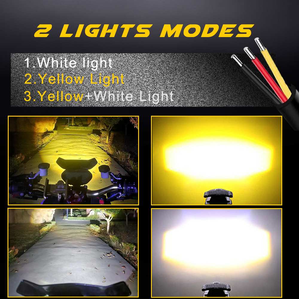 Faros Led adicionales para mot - Universal Motorcycle Led Headlight Projector reseña y precio