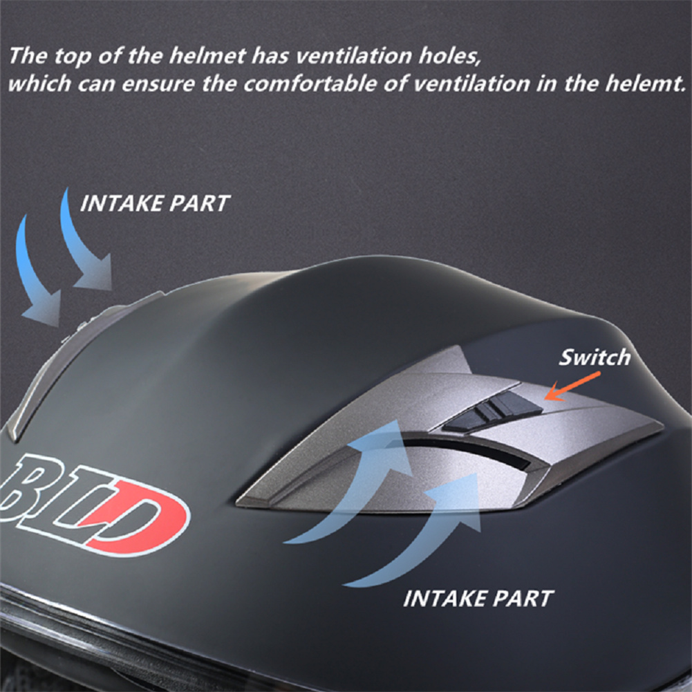 BLD elegante 3/4 casco de medi - Full Face Motorcycle Helmet With Bluetooth reseña y precio