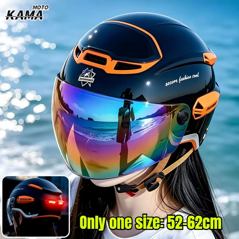 Casco de Motocicleta Vintage d - Dual Visor Motorcycle Racing Helmet reseña y precio